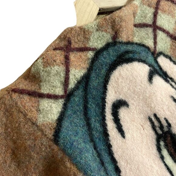 Vintage Disney Wool Snow White and The Seven Dwarfs Bashful Cardigan Sweater Siz - Picture 7 of 15